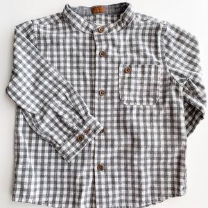 ZARA BABY BOY Plaid Button-up Top